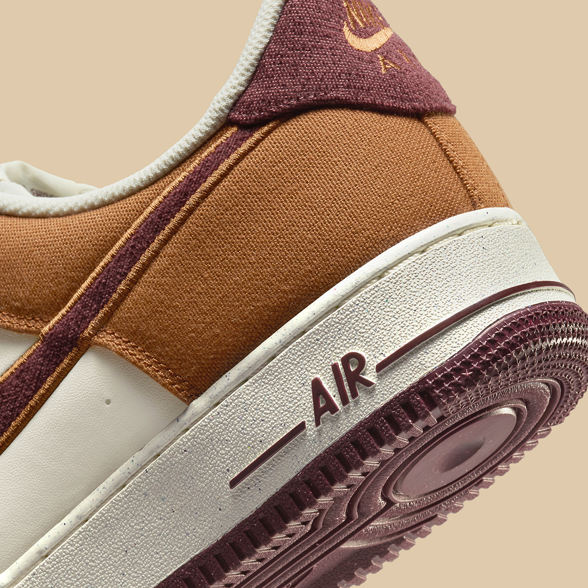 Nike Air Force 1 Low Light British Tan Burgundy Crush Fq8713 200 5