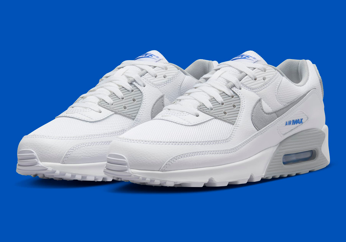 Nike Air Max 90 White Light Smoke Grey Racer Blue Hm0705 100 5