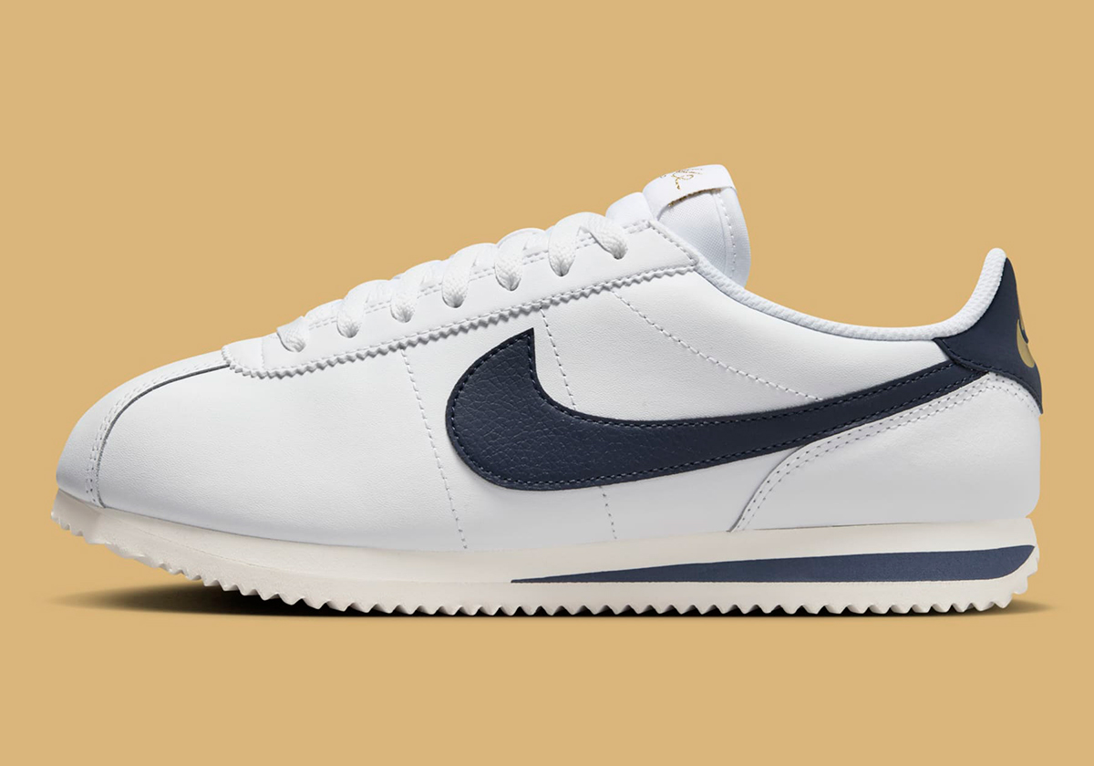 Nike Cortez White Navy Gold Olympics Hj9343 100 1