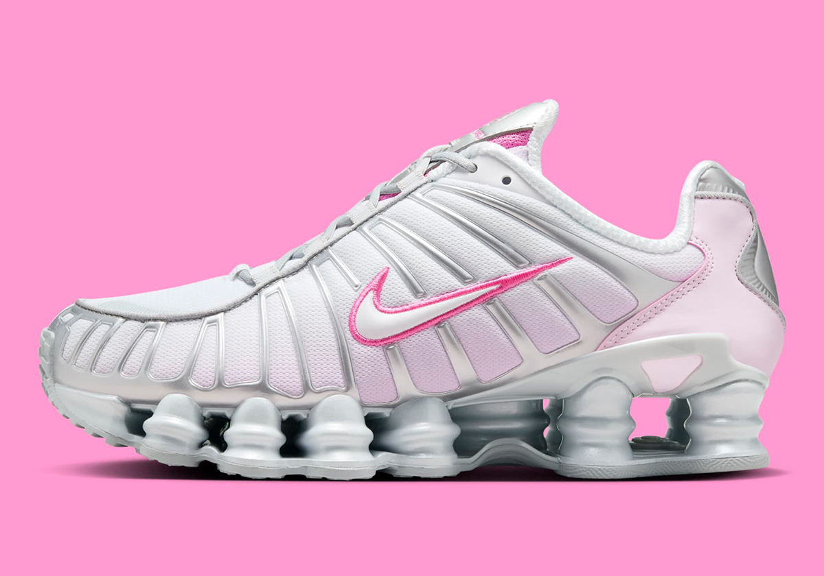 Nike Mixes Metallic Platinum Pink Foam On The Shox TL MNCR Online Trainer and Exclusive Sneaker Shop