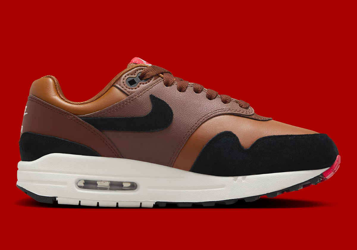 Nike Air Max 1 Camper Black Cacao Wow Red Fz1468 200 1