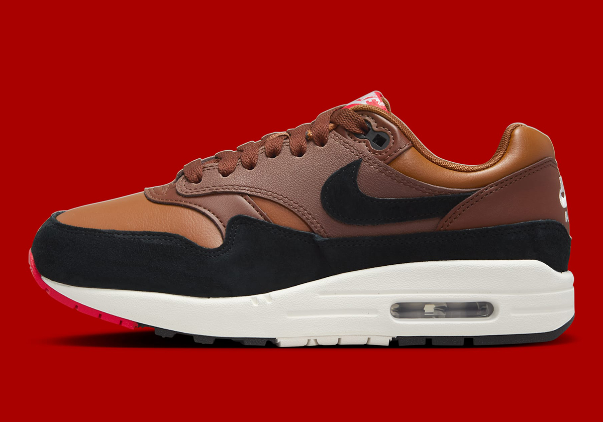 Nike Air Max 1 Camper Black Cacao Wow Red Fz1468 200 4