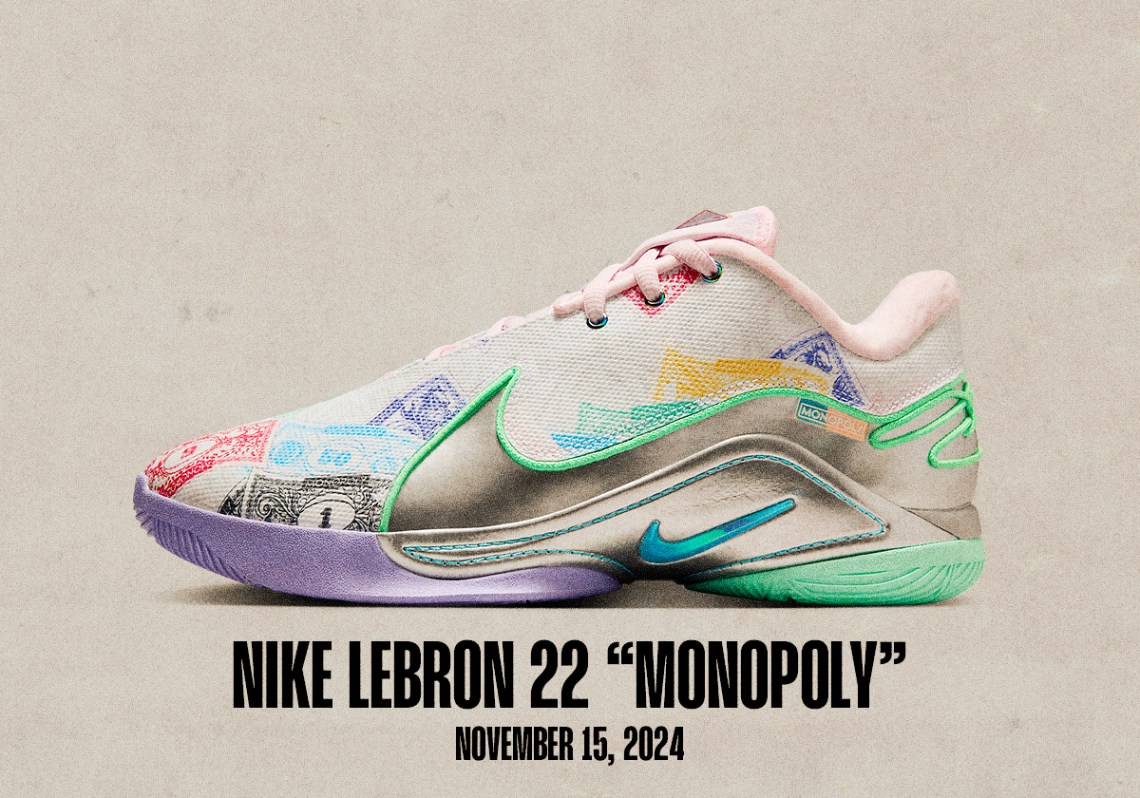 Sneaker Releases November 10 November 16 2024 Nike Lebron 22 Monopoly